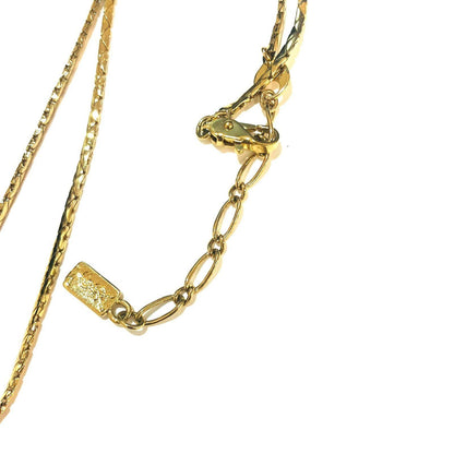 Saint Laurent Necklace Pendant Chain YSL Cassandra Gold Authentic