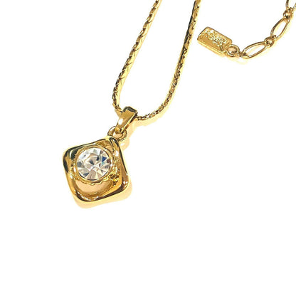 Saint Laurent Necklace Pendant Chain YSL Cassandra Gold Authentic