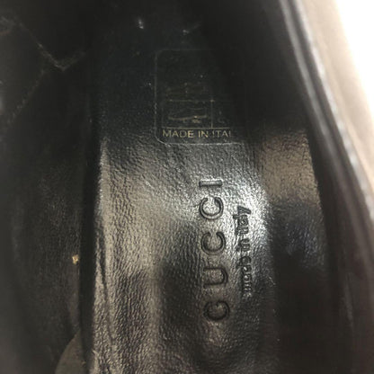 GUCCI Short Boots Bootie Shoes EU 36.5 US 6.5 Leather Black Authentic