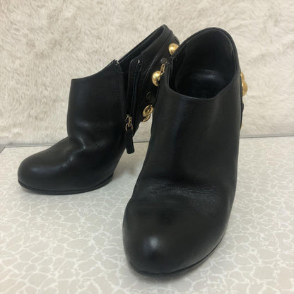 GUCCI Short Boots Bootie Shoes EU 36.5 US 6.5 Leather Black Authentic