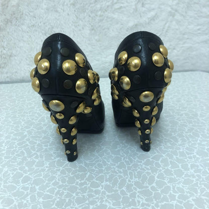 GUCCI Short Boots Bootie Shoes EU 36.5 US 6.5 Leather Black Authentic