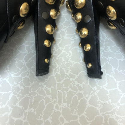 GUCCI Short Boots Bootie Shoes EU 36.5 US 6.5 Leather Black Authentic