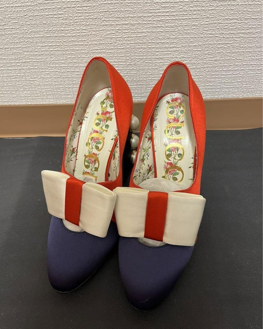 GUCCI Shoes Pumps Heel EU 36.5 US 6.5 Multicolor Authentic
