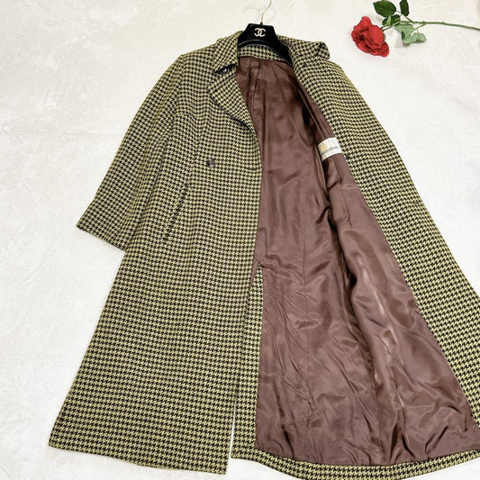 Aquascutum Chester Coat Club Check Asian fit M US size S Green Authentic