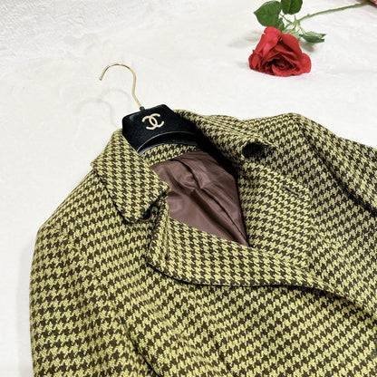 Aquascutum Chester Coat Club Check Asian fit M US size S Green Authentic