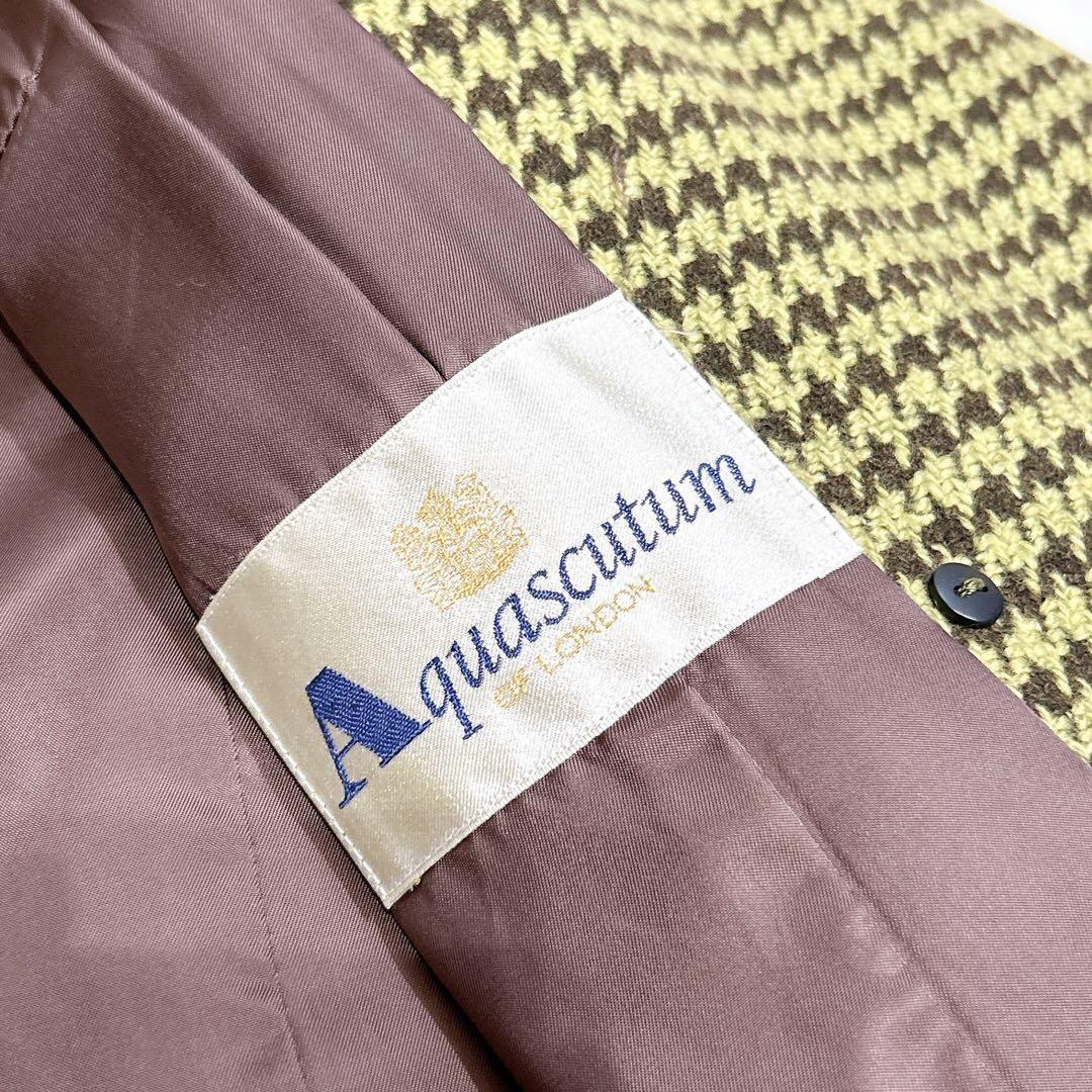 Aquascutum Chester Coat Club Check Asian fit M US size S Green Authentic