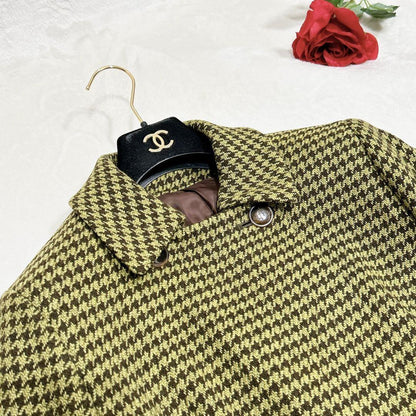 Aquascutum Chester Coat Club Check Asian fit M US size S Green Authentic