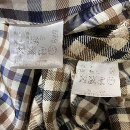 Aquascutum Trench Coat Club Check Asian fit M US size S Beige Authentic