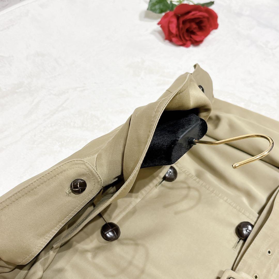 Aquascutum Trench Coat Club Check Asian fit S US size XS Khaki Authentic