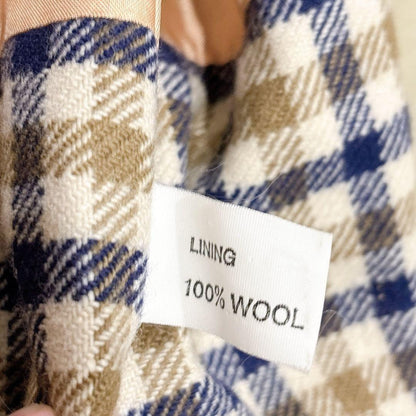 Aquascutum Trench Coat Club Check Asian fit S US size XS Khaki Authentic