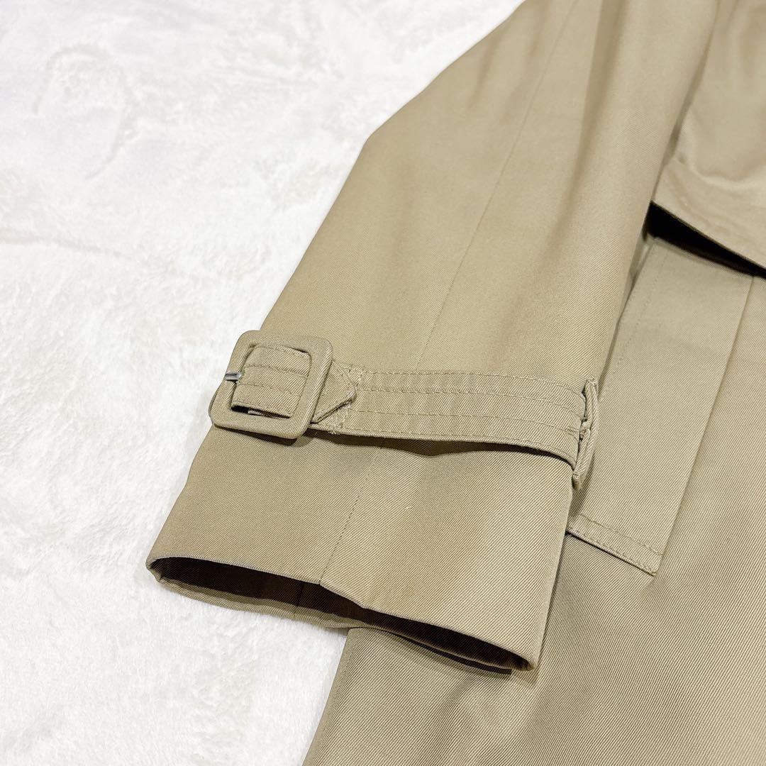 Aquascutum Trench Coat Club Check Asian fit S US size XS Khaki Authentic