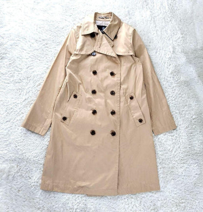 Aquascutum LONDON Trench Coat Club Check Asian fit M US size S Beige Authentic