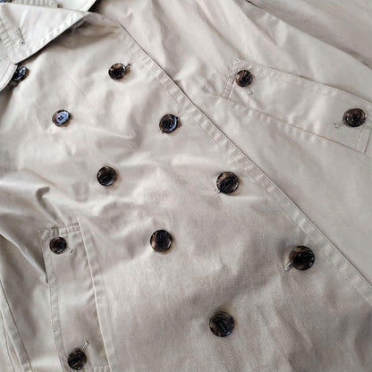 Aquascutum LONDON Trench Coat Club Check Asian fit M US size S Beige Authentic