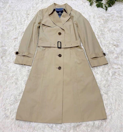 Aquascutum Trench Coat Asian fit M US size S Beige Authentic