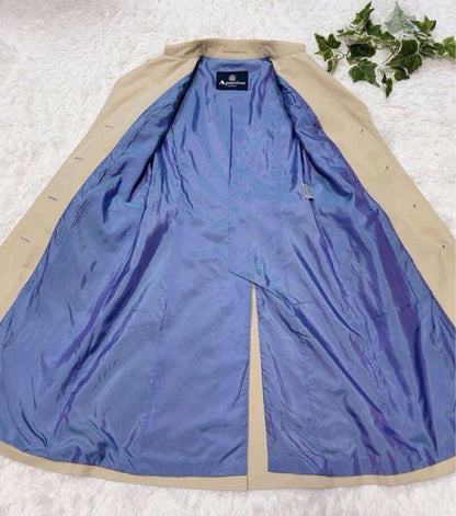 Aquascutum Trench Coat Asian fit M US size S Beige Authentic