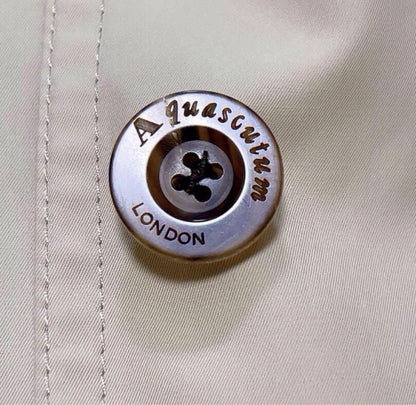 Aquascutum Trench Coat Asian fit M US size S Beige Authentic