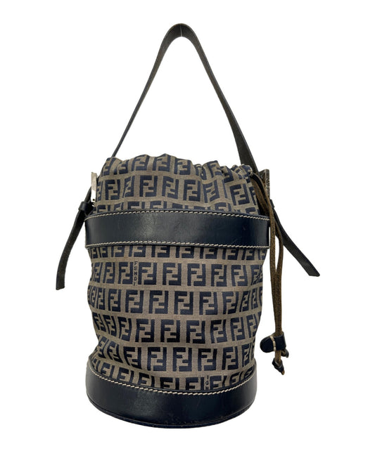 FENDI Hand Bag Tote Purse FF Zucchino Beige Authentic