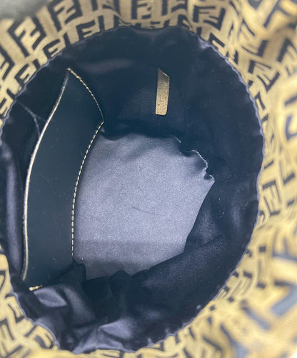 FENDI Hand Bag Tote Purse FF Zucchino Beige Authentic