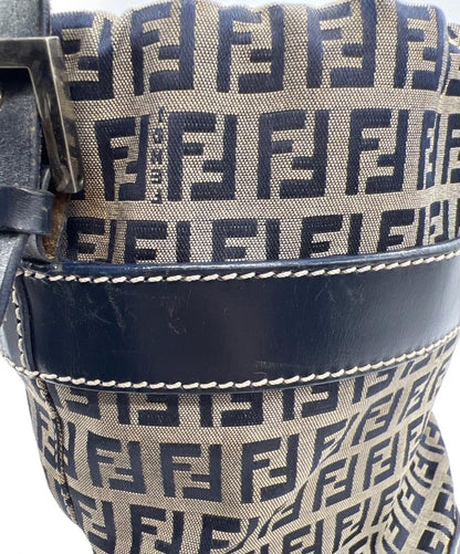 FENDI Hand Bag Tote Purse FF Zucchino Beige Authentic