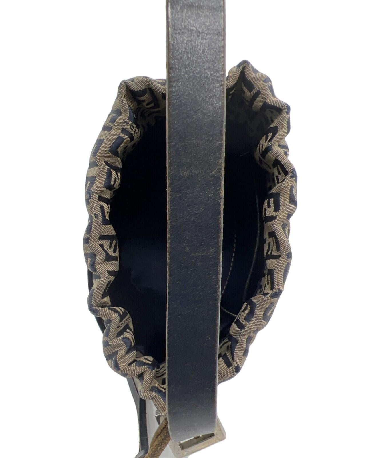 FENDI Hand Bag Tote Purse FF Zucchino Beige Authentic