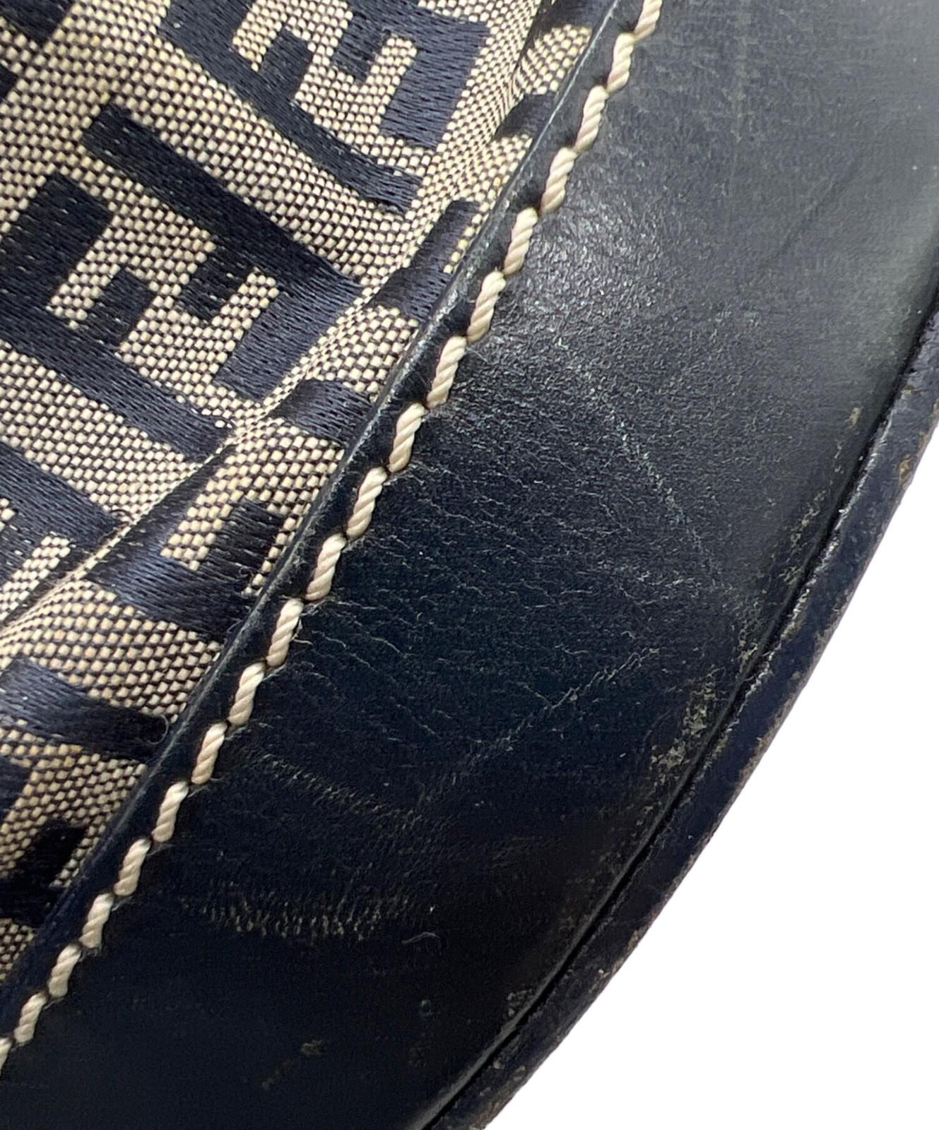 FENDI Hand Bag Tote Purse FF Zucchino Beige Authentic