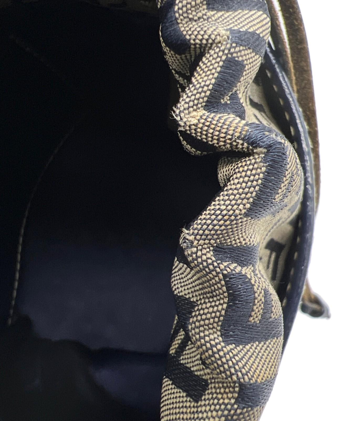 FENDI Hand Bag Tote Purse FF Zucchino Beige Authentic