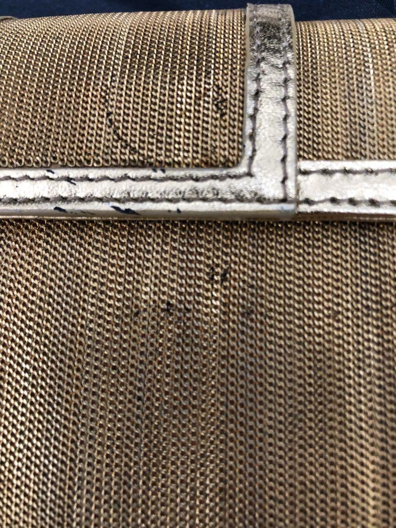 FENDI Clutch Party Bag Second Bag Gold Authentic