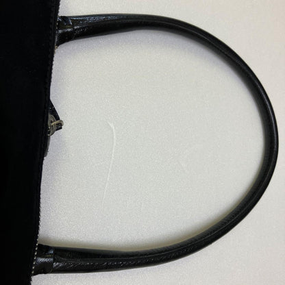 FENDI Hand Bag Tote Purse FF Black Authentic