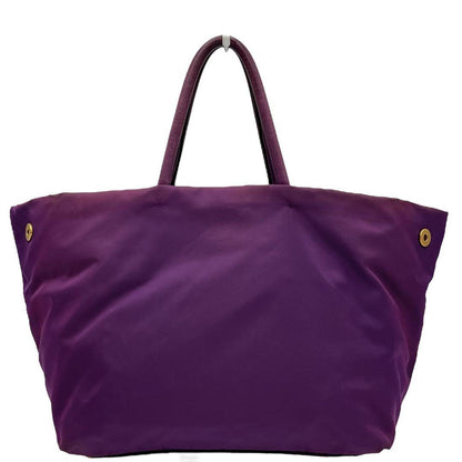 PRADA Hand Bag Tote Purse Nylon Purple Authentic