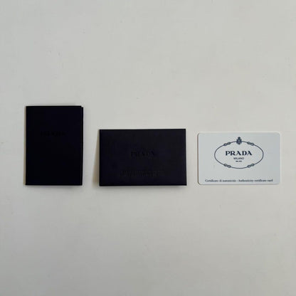 PRADA Hand Boston Bag Tote Purse Canvas Beige Off White Authentic