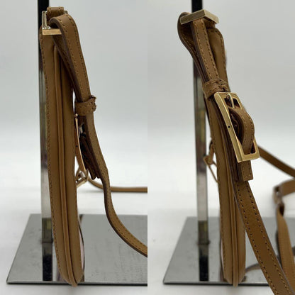 GUCCI Shoulder Bag Purse Leather Suede Light Brown Purple Authentic