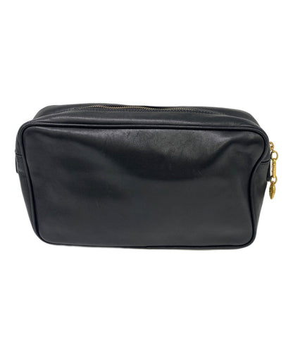 VERSACE Clutch Bag Second Bag Medusa Black Authentic
