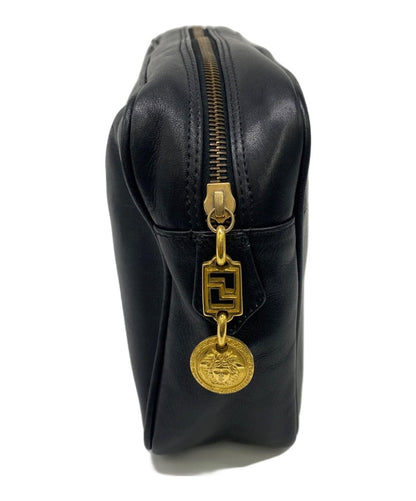 VERSACE Clutch Bag Second Bag Medusa Black Authentic