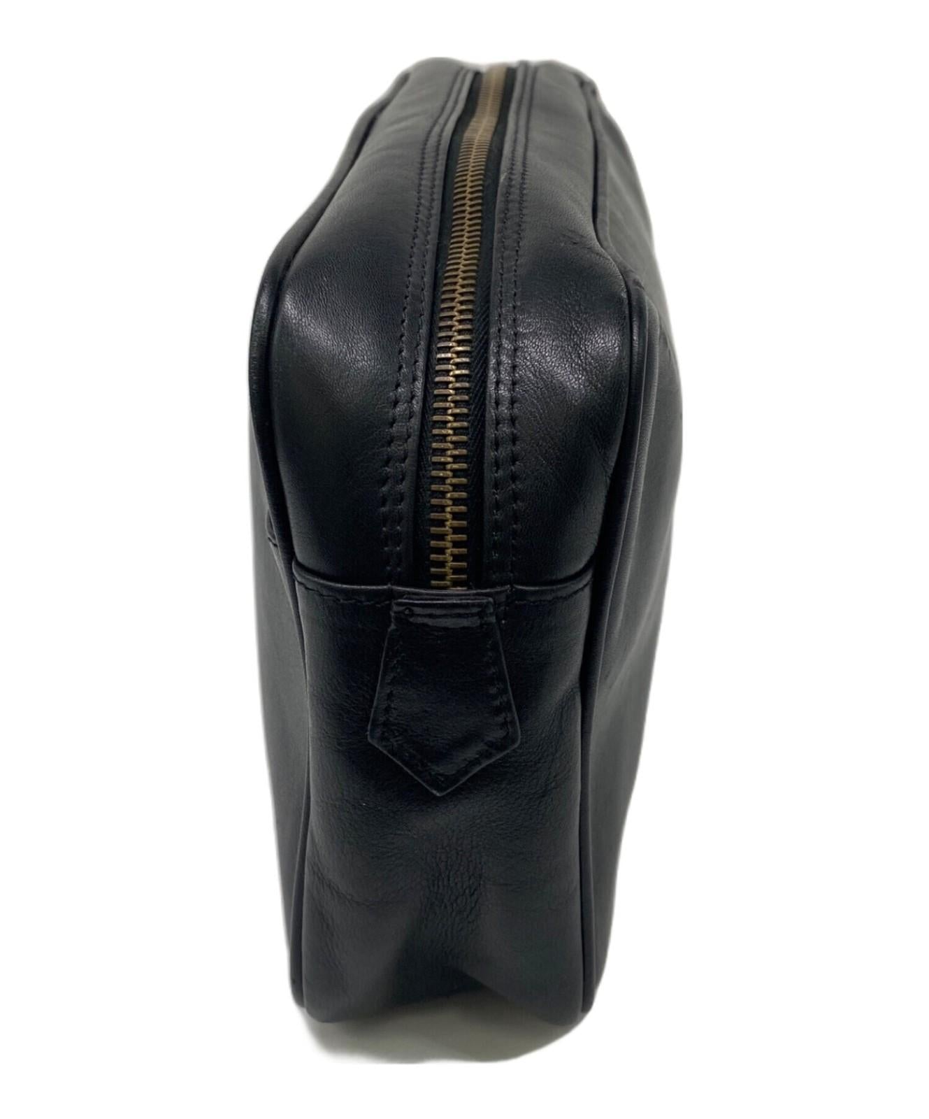 VERSACE Clutch Bag Second Bag Medusa Black Authentic