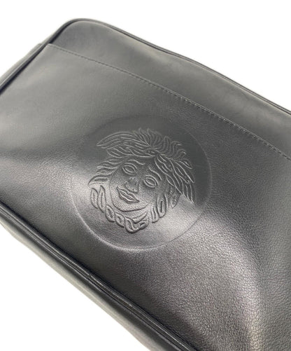 VERSACE Clutch Bag Second Bag Medusa Black Authentic