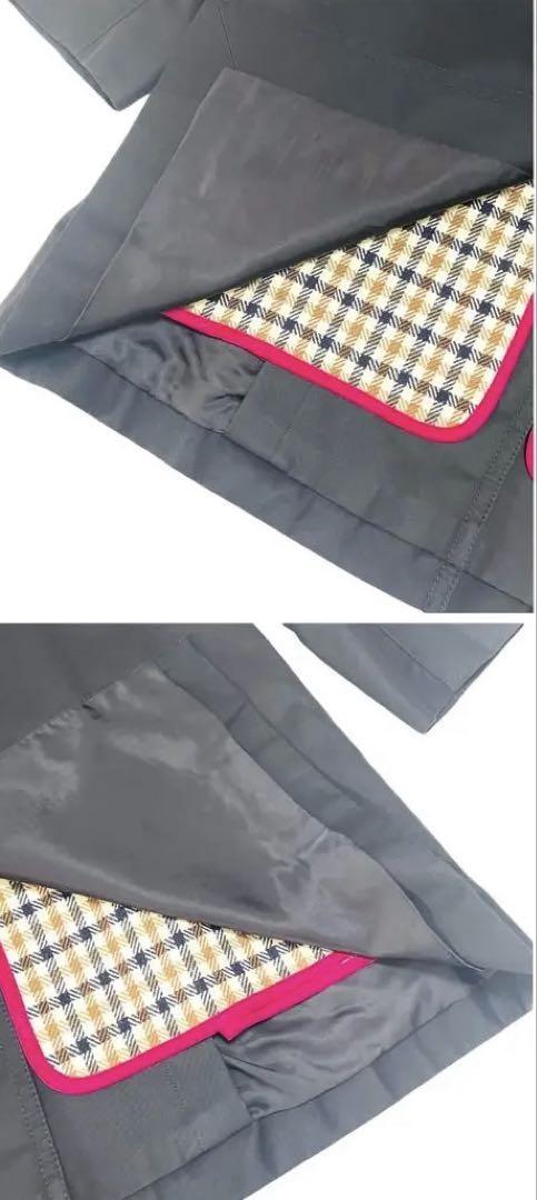 Aquascutum Trench Coat Club Check Asian fit M US size S Black Red Authentic