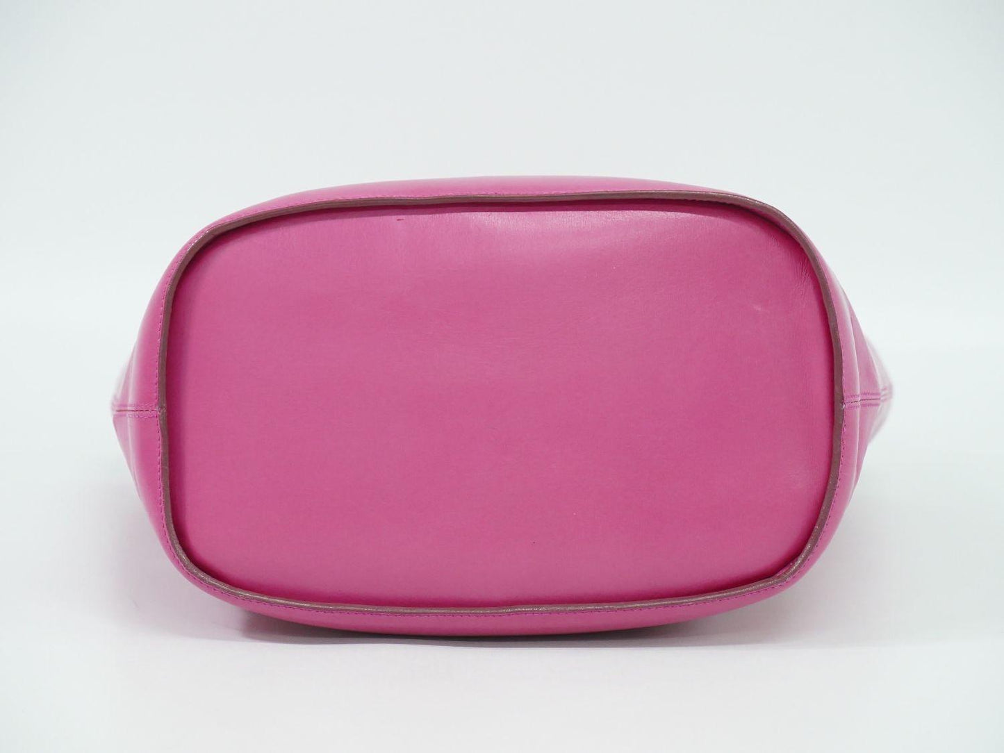 CELINE Hand Bag Tote Purse Leather Pink Authentic