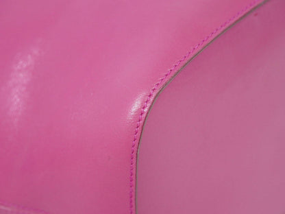 CELINE Hand Bag Tote Purse Leather Pink Authentic