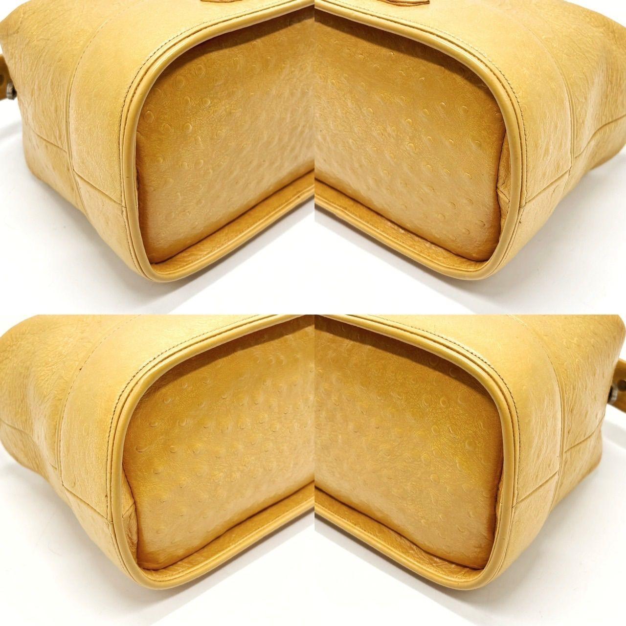 VERSACE Hand Bag Tote Purse Sunburst Leather Yellow Authentic