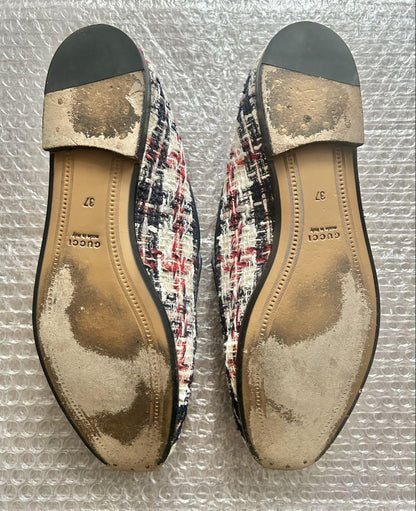 GUCCI Loafers Shoes Horse Bit EU 37.0 US 7.0 Multicolor Authentic