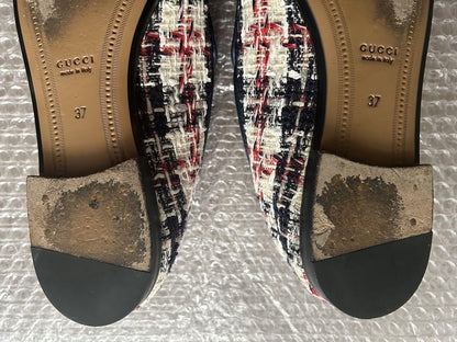 GUCCI Loafers Shoes Horse Bit EU 37.0 US 7.0 Multicolor Authentic