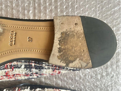 GUCCI Loafers Shoes Horse Bit EU 37.0 US 7.0 Multicolor Authentic