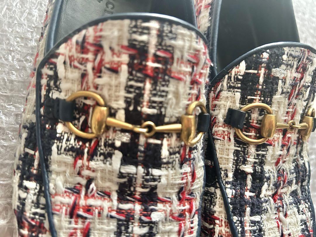 GUCCI Loafers Shoes Horse Bit EU 37.0 US 7.0 Multicolor Authentic