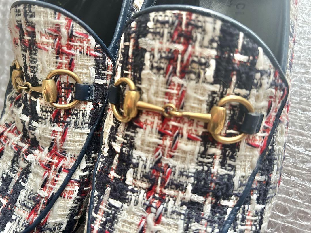 GUCCI Loafers Shoes Horse Bit EU 37.0 US 7.0 Multicolor Authentic