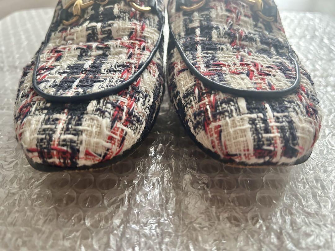 GUCCI Loafers Shoes Horse Bit EU 37.0 US 7.0 Multicolor Authentic