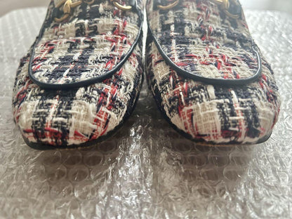 GUCCI Loafers Shoes Horse Bit EU 37.0 US 7.0 Multicolor Authentic