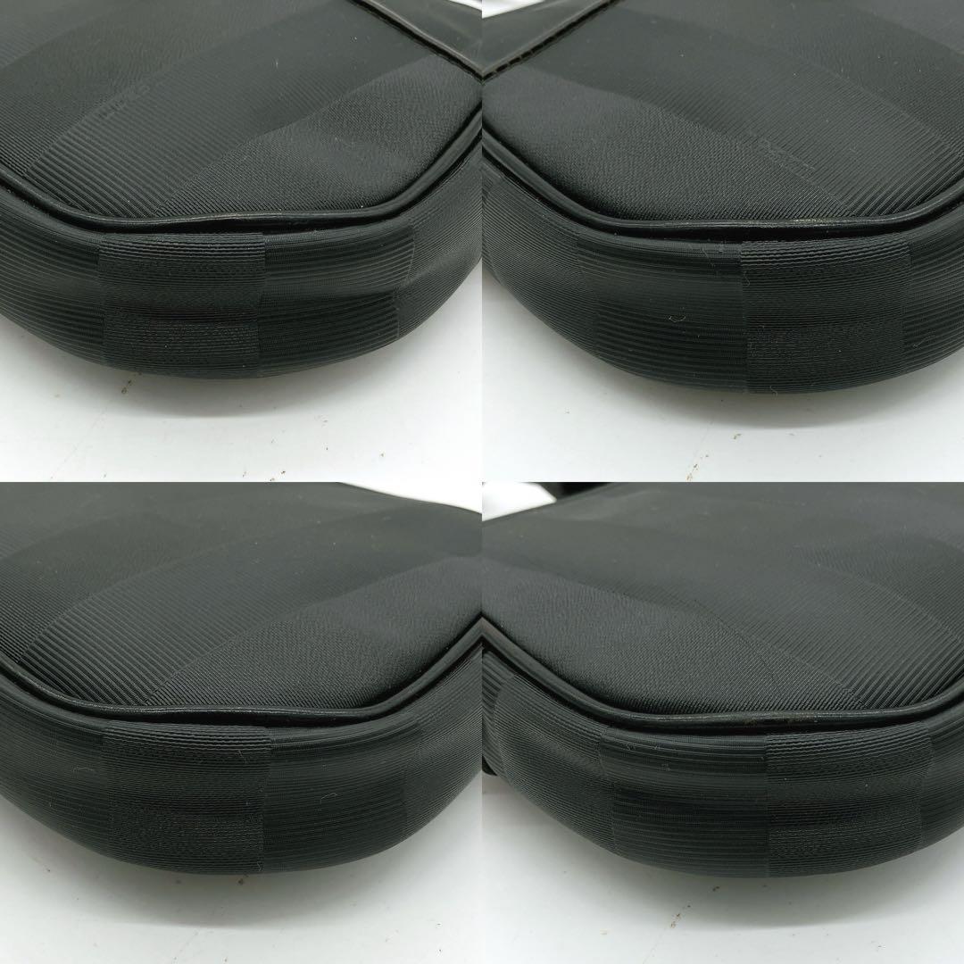 FENDI Shoulder Bag Purse FF Pecan PVC Black Authentic