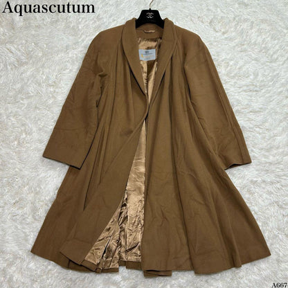 Aquascutum Chester Coat Asian fit L US size M Camel Authentic