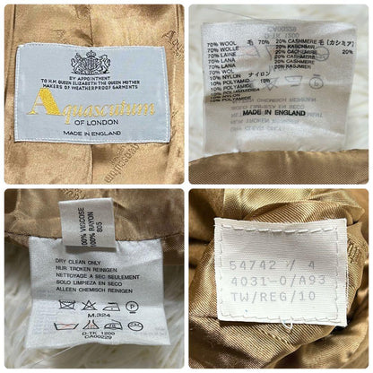 Aquascutum Chester Coat Asian fit L US size M Camel Authentic
