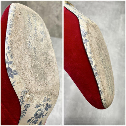 GUCCI Shoes Pumps Heel GG EU 36 US 6 Red Authentic